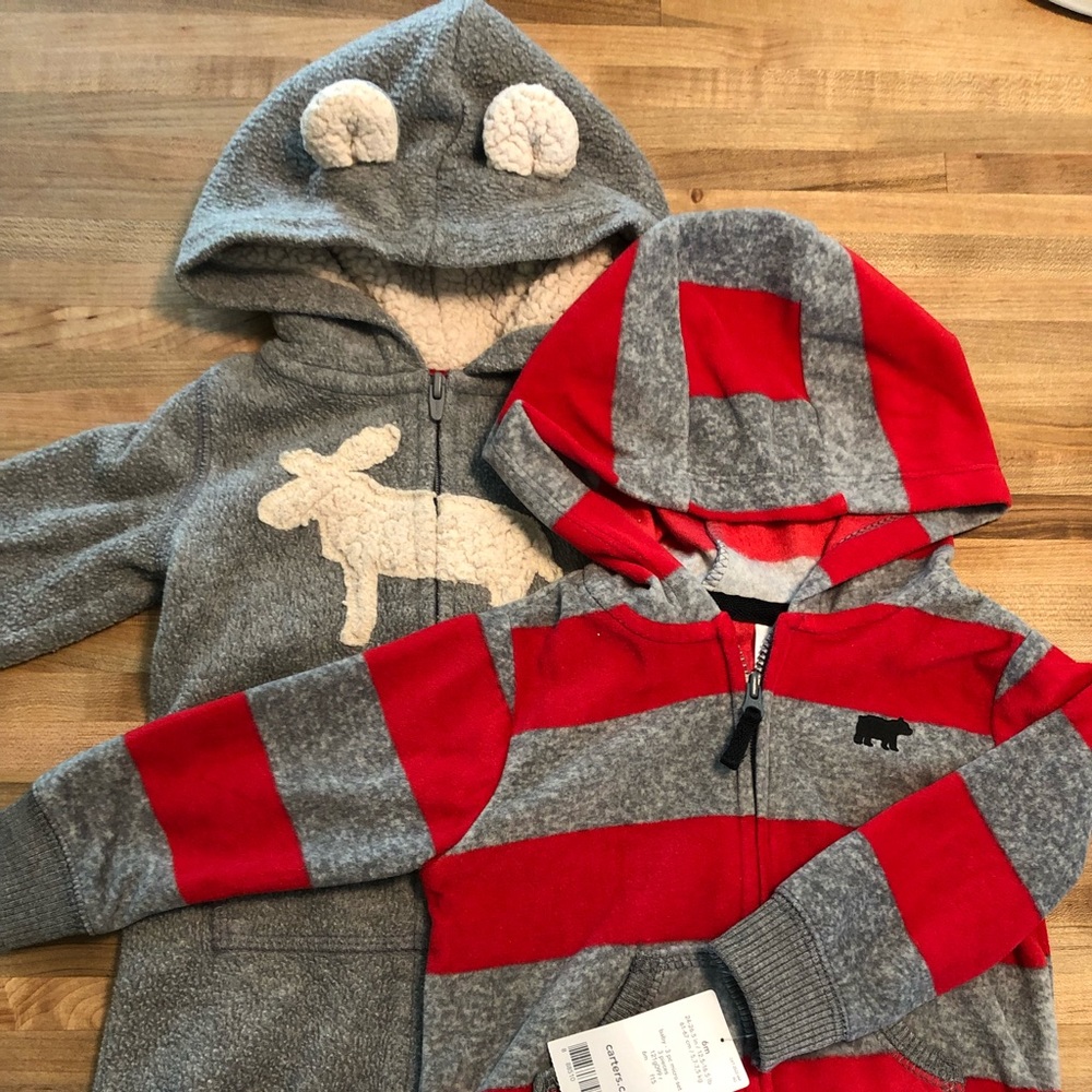 NWT Carter’s Microfleece Hoodie & Suit/Bunting